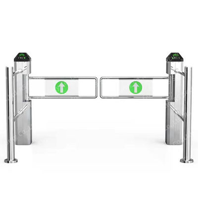 Subway DC Motor Swing Door Turnstiles 4 Doors Biometric Device Wing Barrier Driven